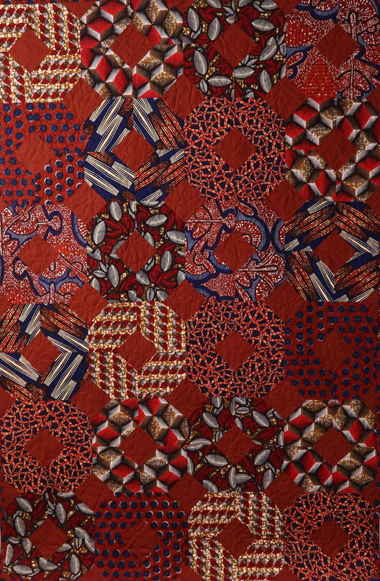 LC Brick & Navy Quilt No 1